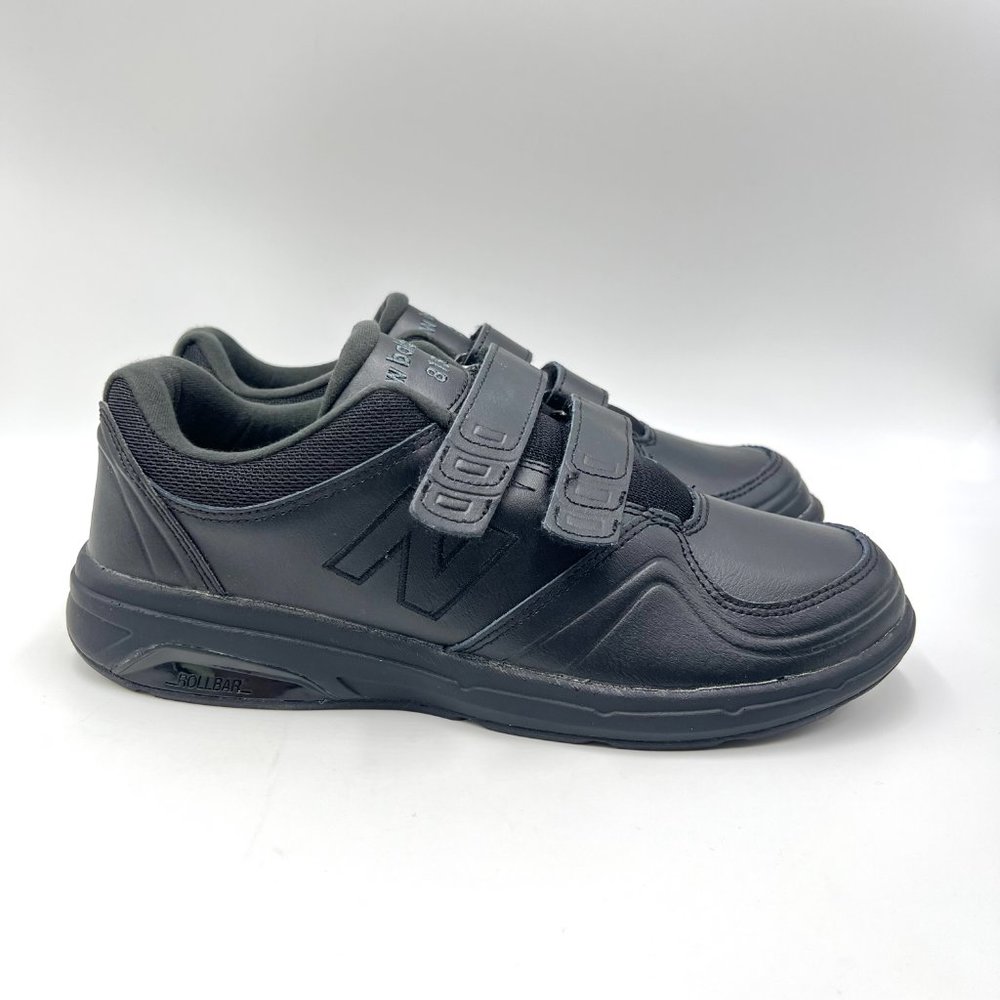 New Balance Womens Size 9 813 V1 Black Hook & Loop Walking Sneakers Shoes